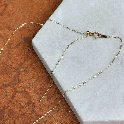Estate 18KT Yellow Gold 15mm Tahitian Pearl Chain Necklace