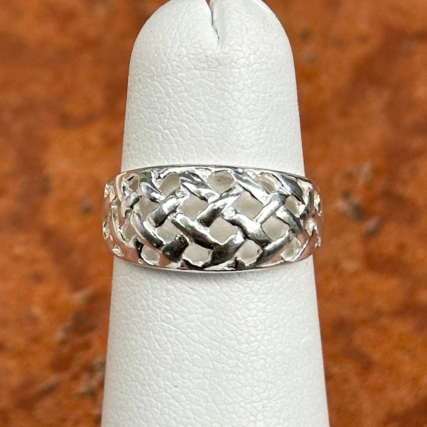 Sterling Silver Lattice Toe Ring