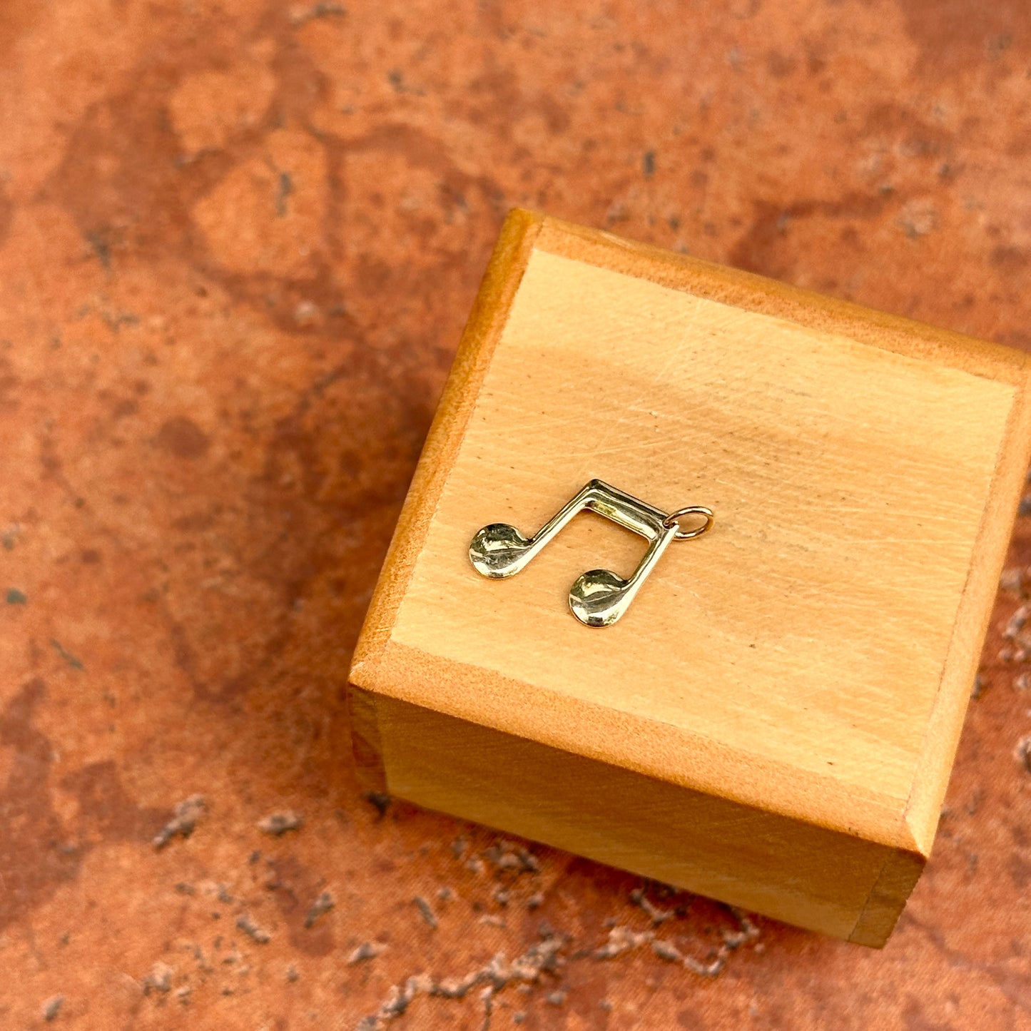 14KT Yellow Gold Polished Music Note Pendant Charm
