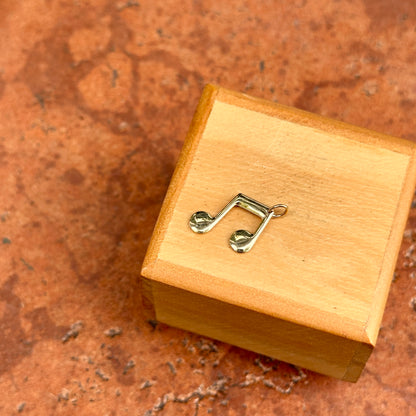 14KT Yellow Gold Polished Music Note Pendant Charm