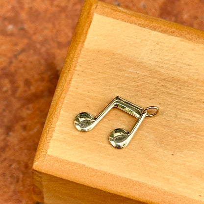 14KT Yellow Gold Polished Music Note Pendant Charm