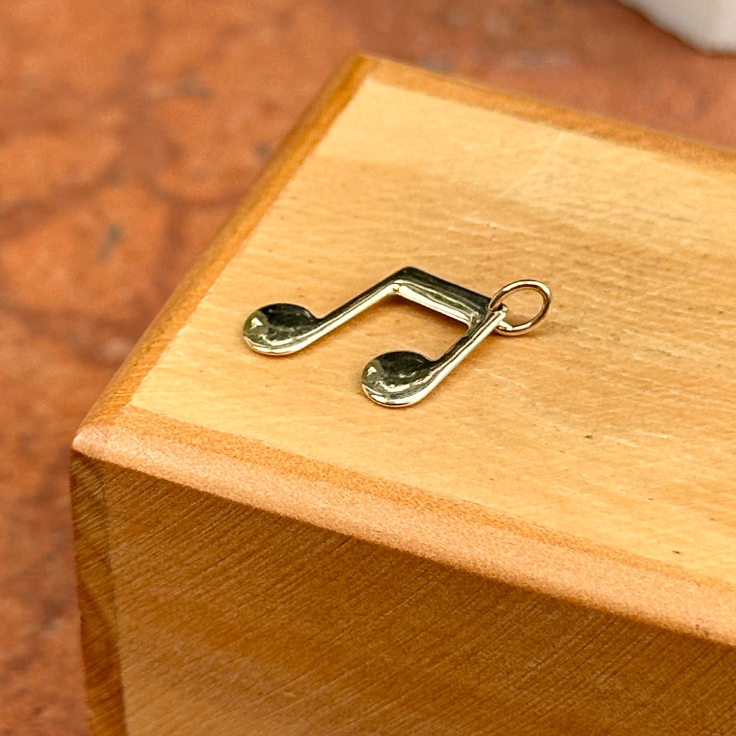 14KT Yellow Gold Polished Music Note Pendant Charm