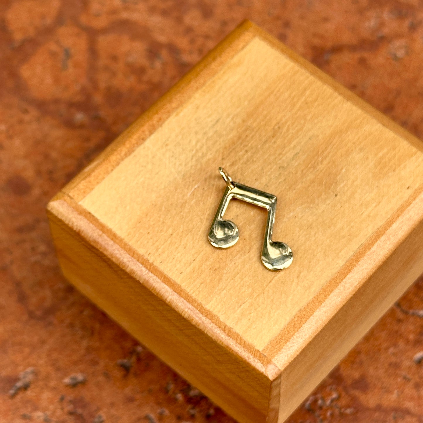14KT Yellow Gold Polished Music Note Pendant Charm
