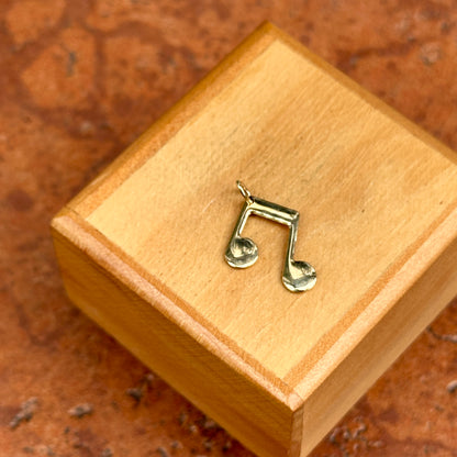 14KT Yellow Gold Polished Music Note Pendant Charm