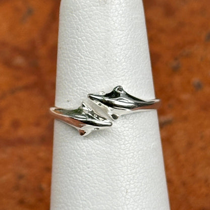 Sterling Silver Double Dolphin Toe Ring
