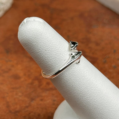 Sterling Silver Double Dolphin Toe Ring