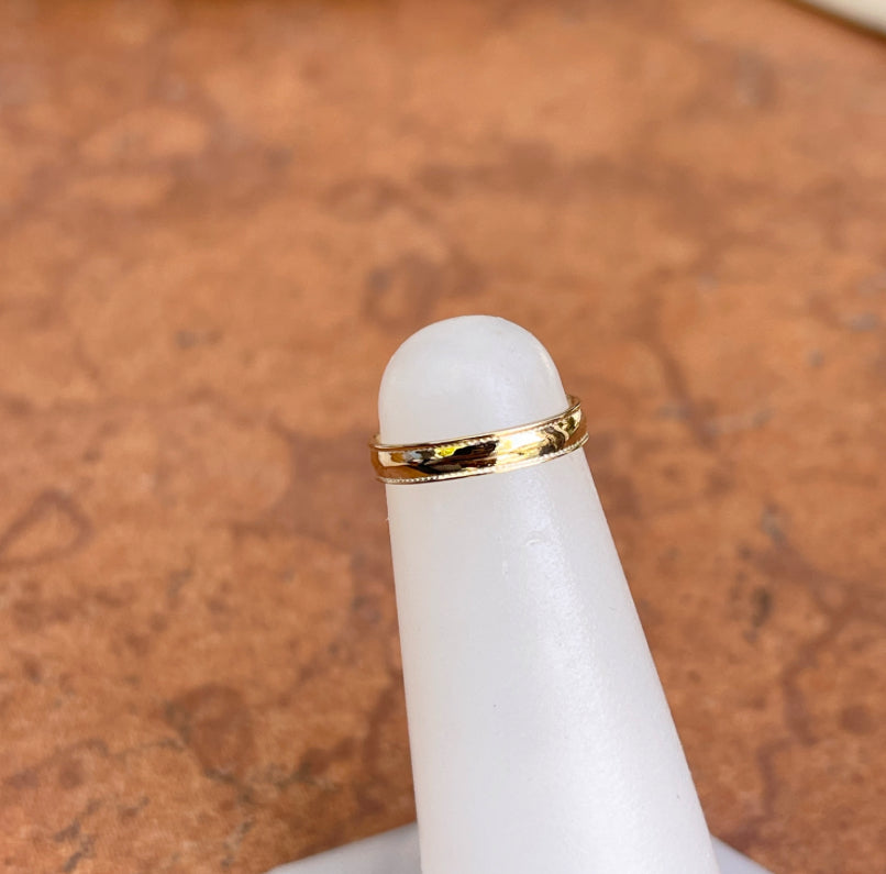 14KT Yellow Gold Millgrain Toe Ring