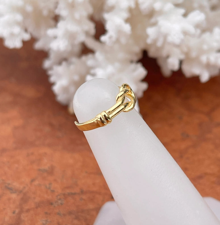 Gold-Tone Sterling Silver Love Knot Rope Design Toe Ring