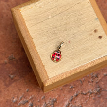 Load image into Gallery viewer, 14KT Yellow Gold Red Enamel Mini Ladybug Pendant Charm 8mm