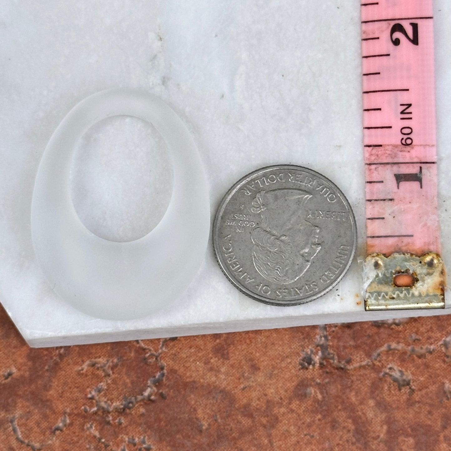 Estate Frosted Crystal Oval Earring Charms