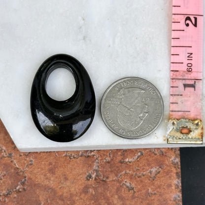 Vintage Black Onyx Oval Earring Charms