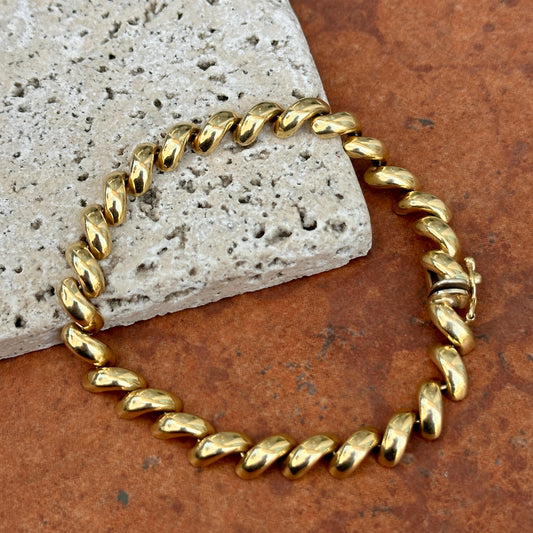 Estate 14KT Yellow Gold San Marco Chain Bracelet