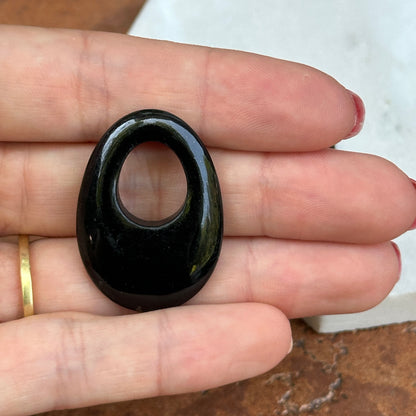 Vintage Black Onyx Oval Earring Charms