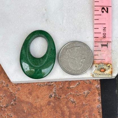 Green Color Howlite or Other Stone Gemstone Oval Earring Charms