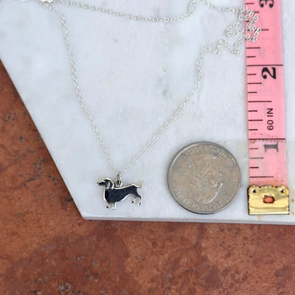 Sterling Silver Dachshund Dog Necklace