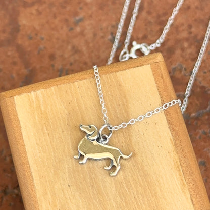 Sterling Silver Dachshund Dog Necklace