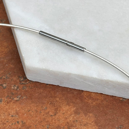 Silver Plated Stainless Steel 1.4mm Coiled Necklace