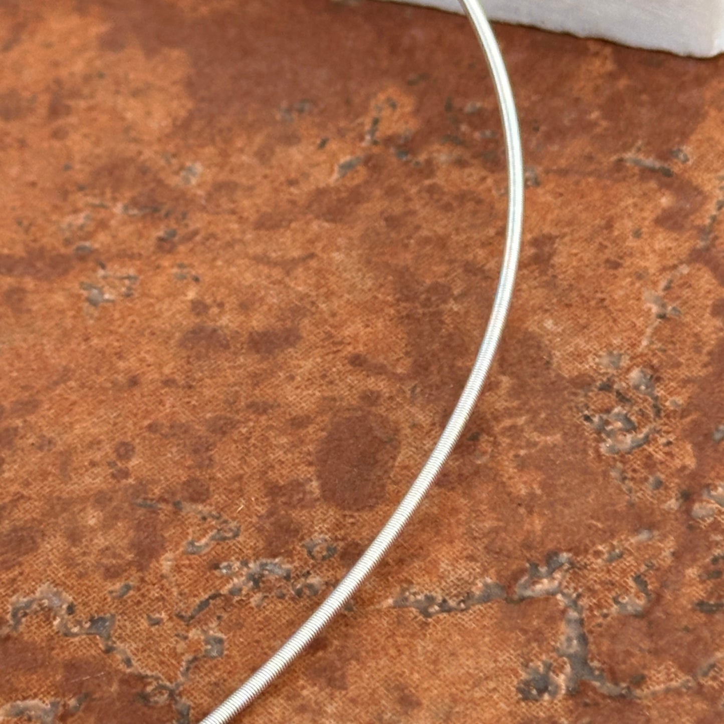 Silver Plated Stainless Steel 1.4mm Coiled Necklace
