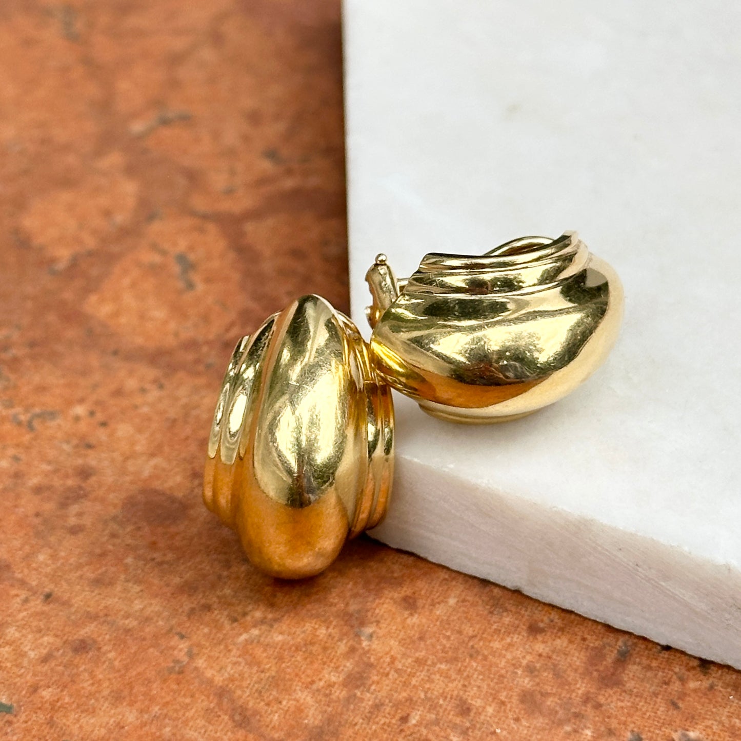 Estate 18KT Yellow Gold Tiffany & Co. Paloma Picasso Vendome Half-Hoop Earrings