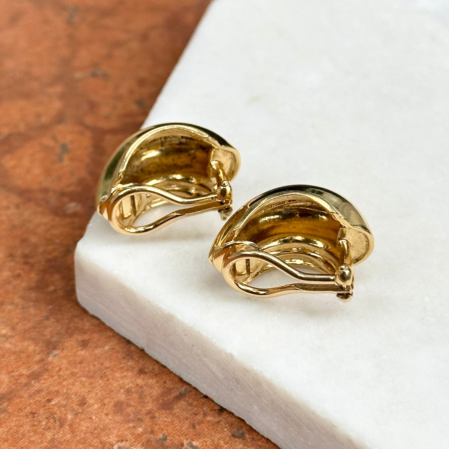 Estate 18KT Yellow Gold Tiffany & Co. Paloma Picasso Vendome Half-Hoop Earrings