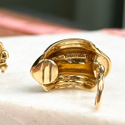 Estate 18KT Yellow Gold Tiffany & Co. Paloma Picasso Vendome Half-Hoop Earrings