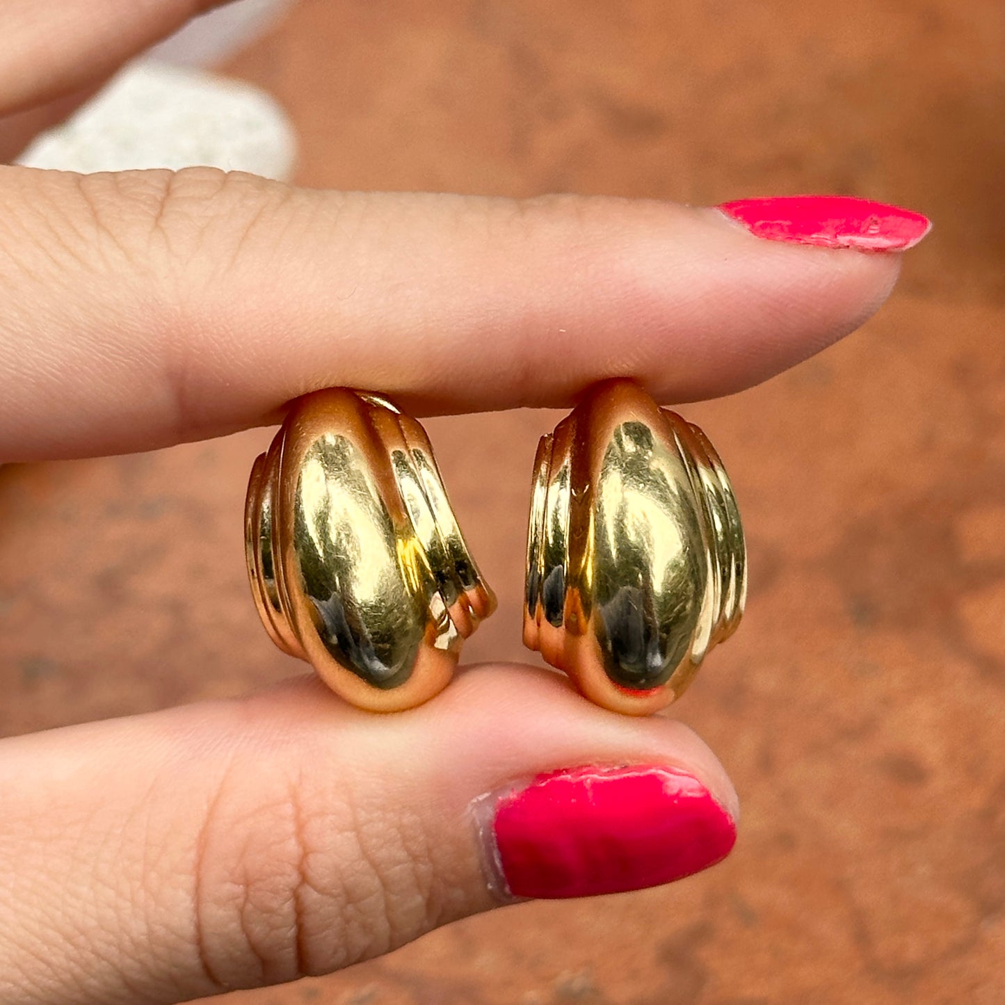 Estate 18KT Yellow Gold Tiffany & Co. Paloma Picasso Vendome Half-Hoop Earrings