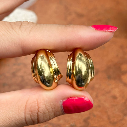 Estate 18KT Yellow Gold Tiffany & Co. Paloma Picasso Vendome Half-Hoop Earrings