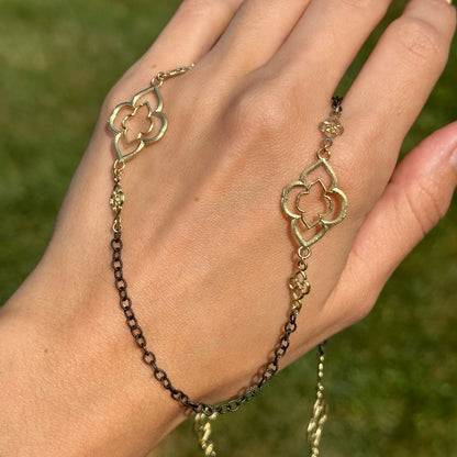 Estate 18KT Yellow Gold Armenta Black Rhodium Chain Necklace 37"