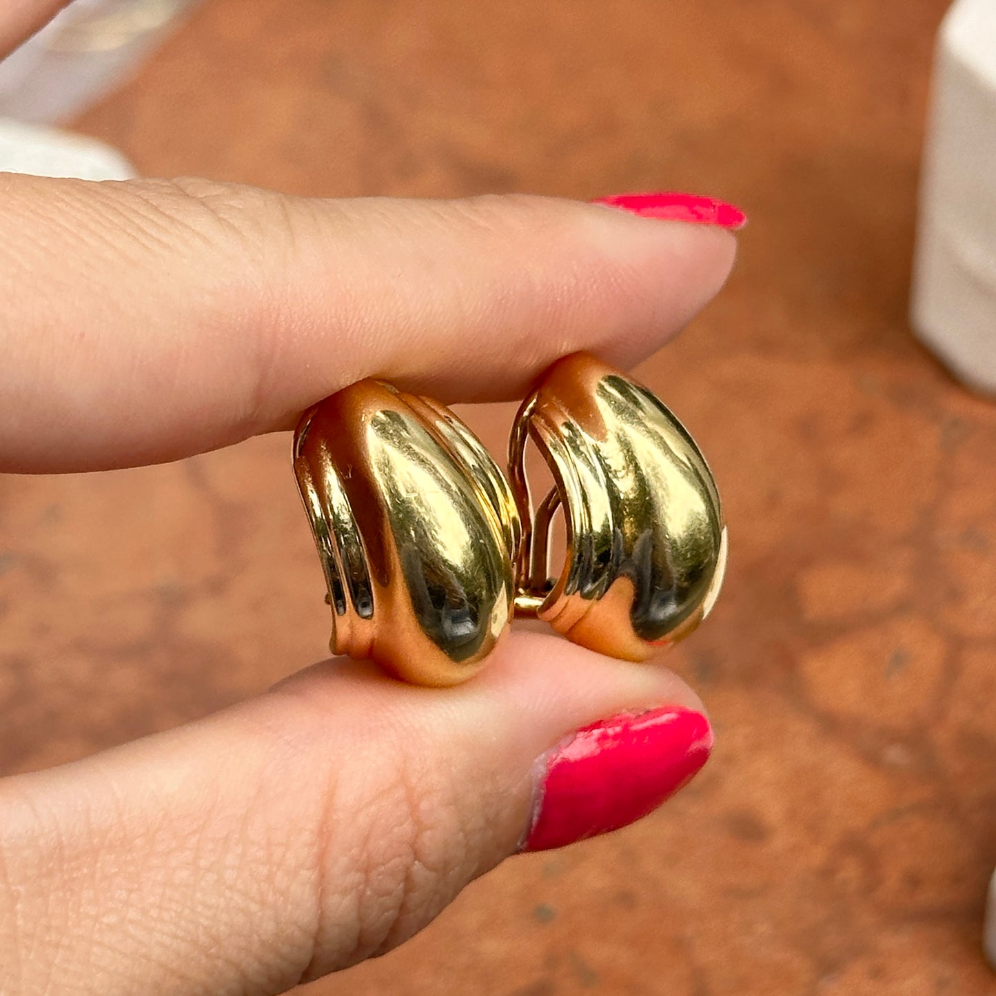 Estate 18KT Yellow Gold Tiffany & Co. Paloma Picasso Vendome Half-Hoop Earrings