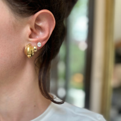 Estate 18KT Yellow Gold Tiffany & Co. Paloma Picasso Vendome Half-Hoop Earrings