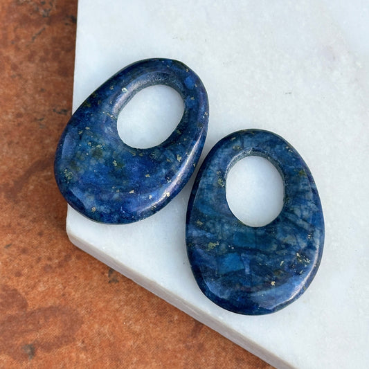 Estate Blue Lapis Oval Earring Charms - LSJ
