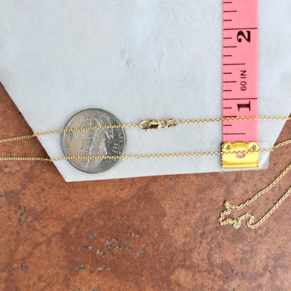 10KT Yellow Gold 1.2mm Cable Chain Necklace