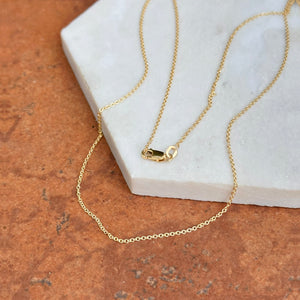 10KT Yellow Gold 1.2mm Cable Chain Necklace