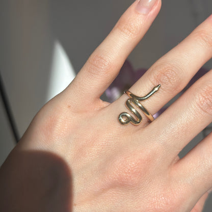 14KT Yellow Gold Slithering Snake Ring