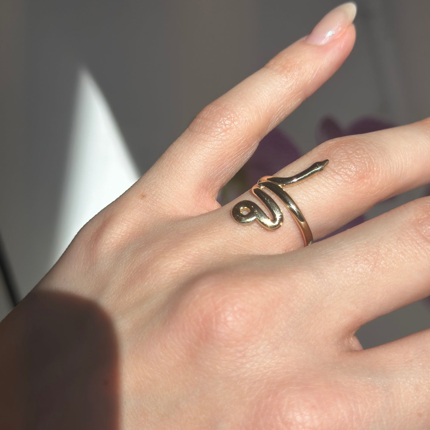 14KT Yellow Gold Slithering Snake Ring