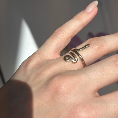 14KT Yellow Gold Slithering Snake Ring