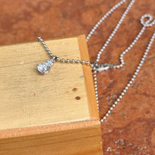 Load image into Gallery viewer, Estate 18KT White Gold Round Diamond Pendant Ball Chain Necklace