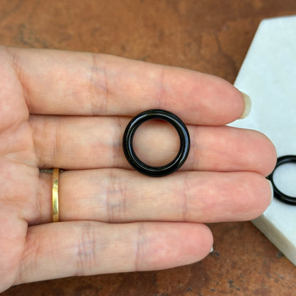 Black Onyx Round Earring Charms