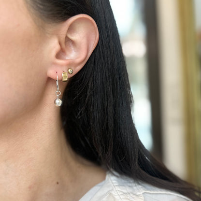 Sterling Silver High Polished 8mm Balls Dangle Earrings - LSJ