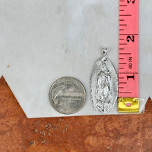 Load image into Gallery viewer, Sterling Silver Guadalupe Oval Medal Large Pendant