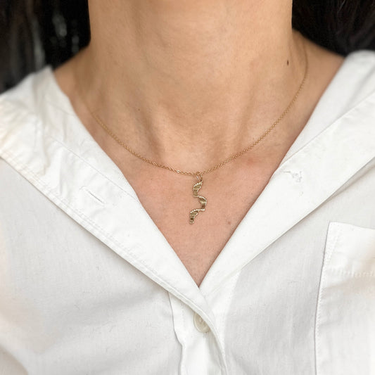 14KT Yellow Gold Footprint Pendant Charm - LSJ