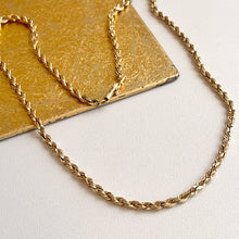 Load image into Gallery viewer, Estate 14KT Yellow Gold Solid 2.5mm Rope Chain Necklace 16&quot;