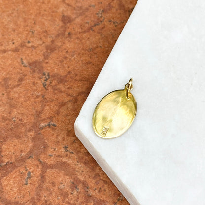 14KT Yellow Gold Oval St Jospeh Medal Pendant 22mm