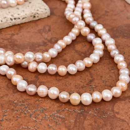 Estate Multi-Colored Freshwater Pearl Long Strand Necklace