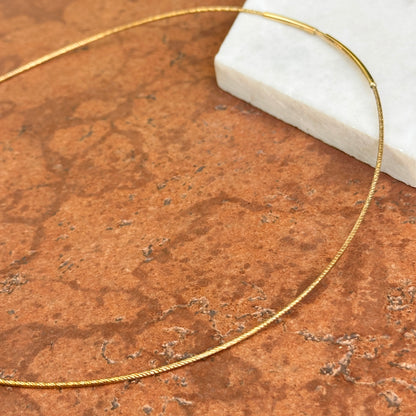 Estate 14KT Yellow Gold Plated Sterling Silver Snake Wire Collar 20''