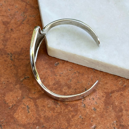 Estate Designer Michael McNabb Sterling Silver Horse Head Handmade Cuff Bracelet