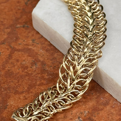 Estate 14KT Yellow Gold Multi-Wire Woven Toggle Ring Clasp