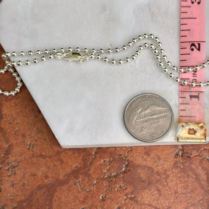 Sterling Sliver Hollow 3mm Bead Chain Necklace