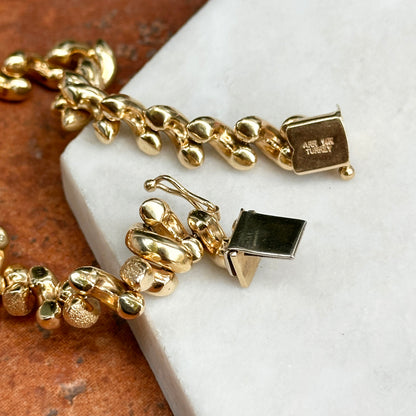 Estate 14KT Yellow Gold Textured San Marco Bracelet