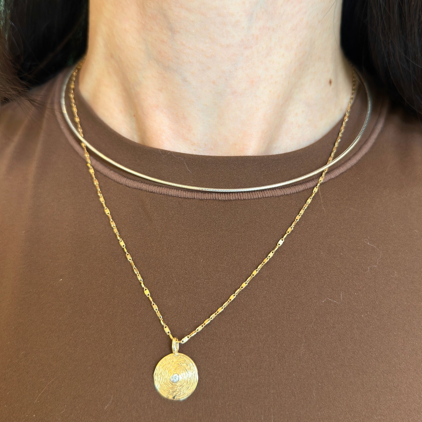 Sterling Silver 1.25mm Omega Collar Necklace 16"